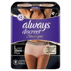 Always® Always Discreet Broekjes Voor Urineverlies Boutique Beige Plus Maat L -Verzorging Voordeel Winkel 1003696 2