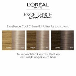 L'Oreal Lu0027Oréal Excellence Cool Cream 8.11 - Ultra Ash Lichtblond -Verzorging Voordeel Winkel 1011794 4