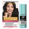 L'Oreal Lu0027Oréal Excellence Creme 1 Zwart + Magic Retouch Uitgroeispray Zwart 75 Ml Pakket