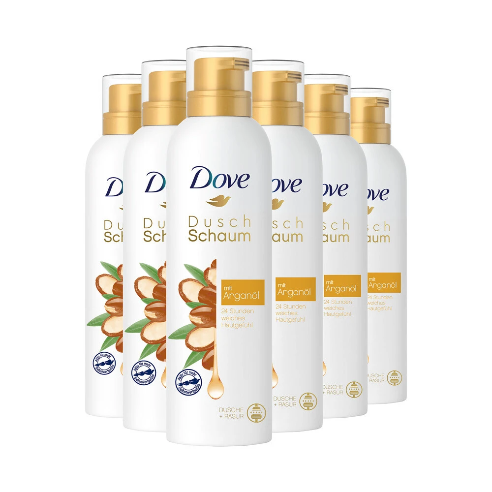6x Dove Shower Foam Argan Oil 3 6x Dove Shower Foam Argan Oil