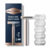 King C. Gillette Double Edge Safety Razor Houder En Scheermesjes 2 King C. Gillette Double Edge Safety Razor Houder En Scheermesjes -Verzorging Voordeel Winkel 1034198