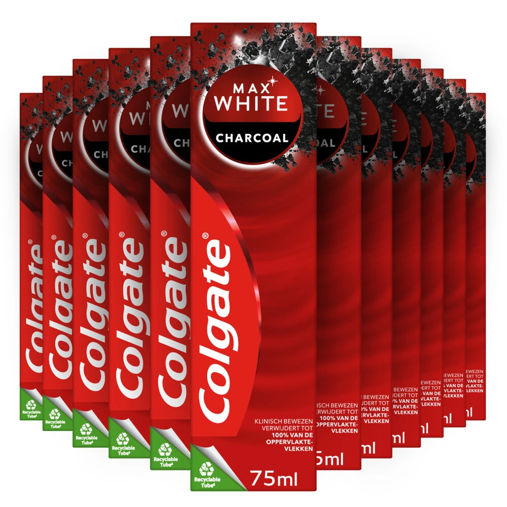 Colgate® 12x Colgate Max White Tandpasta Charcoal 3 Colgate® 12x Colgate Max White Tandpasta Charcoal