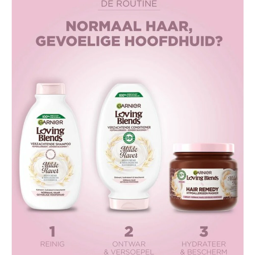 6x Garnier Loving Blends Milde Haver Conditioner 5 6x Garnier Loving Blends Milde Haver Conditioner - Afbeelding 3