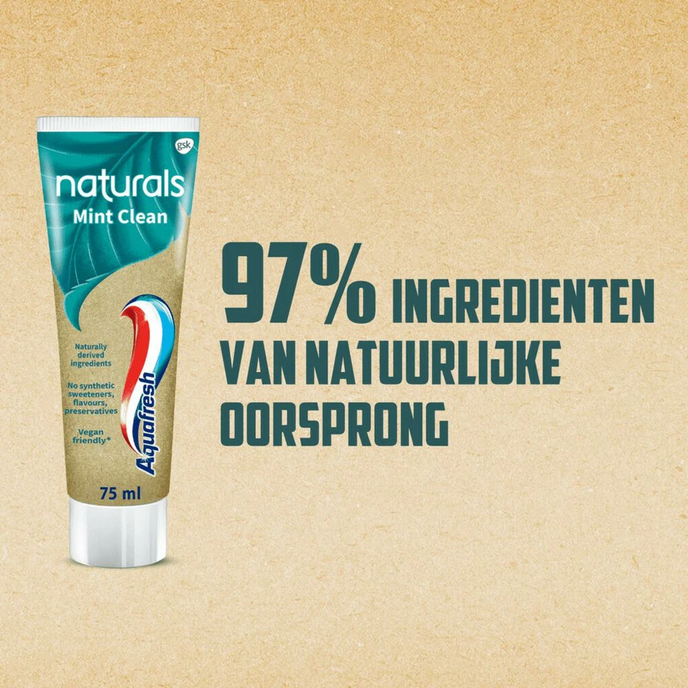 12x Aquafresh Naturals Mint Clean 4 12x Aquafresh Naturals Mint Clean - Afbeelding 2