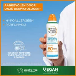 Garnier Ambre Solaire Sensitive Expert+ Beschermende Mist Spray SPF 50+ -Verzorging Voordeel Winkel 1067267 4