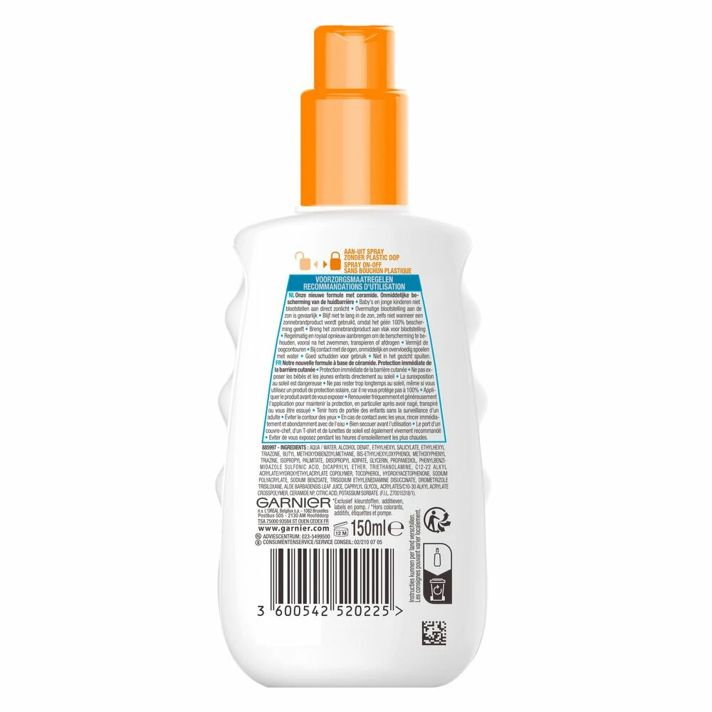 Garnier Ambre Solaire Kids Ceramide Protect Zonnebrandspray SPF 50+ 4 Garnier Ambre Solaire Kids Ceramide Protect Zonnebrandspray SPF 50+ - Afbeelding 2