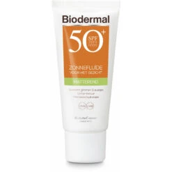 Biodermal Zonnefluïde Gezicht Matterend SPF 50