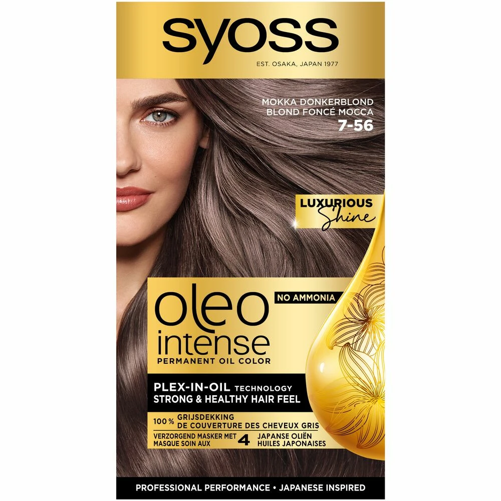 Syoss Oleo Intense 7-56 Mokka Donkerblond Haarverf 3 Syoss Oleo Intense 7-56 Mokka Donkerblond Haarverf