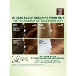Garnier Nutrisse Creme Haarverf 53 - Licht Goudbruin 8 Garnier Nutrisse Creme Haarverf 53 - Licht Goudbruin -Verzorging Voordeel Winkel 132105 3