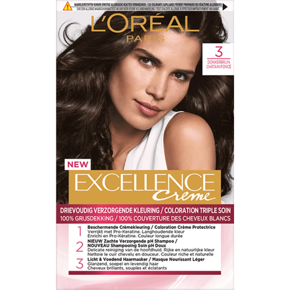 L'Oreal Lu0027Oréal Excellence Creme 3 Donkerbruin 3 L'Oreal Lu0027Oréal Excellence Creme 3 Donkerbruin