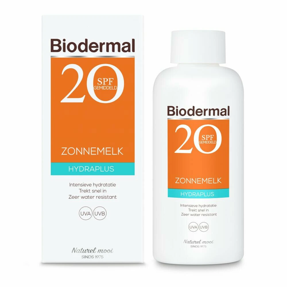 Biodermal Hydraplus Zonnemelk SPF 20 4 Biodermal Hydraplus Zonnemelk SPF 20 - Afbeelding 2